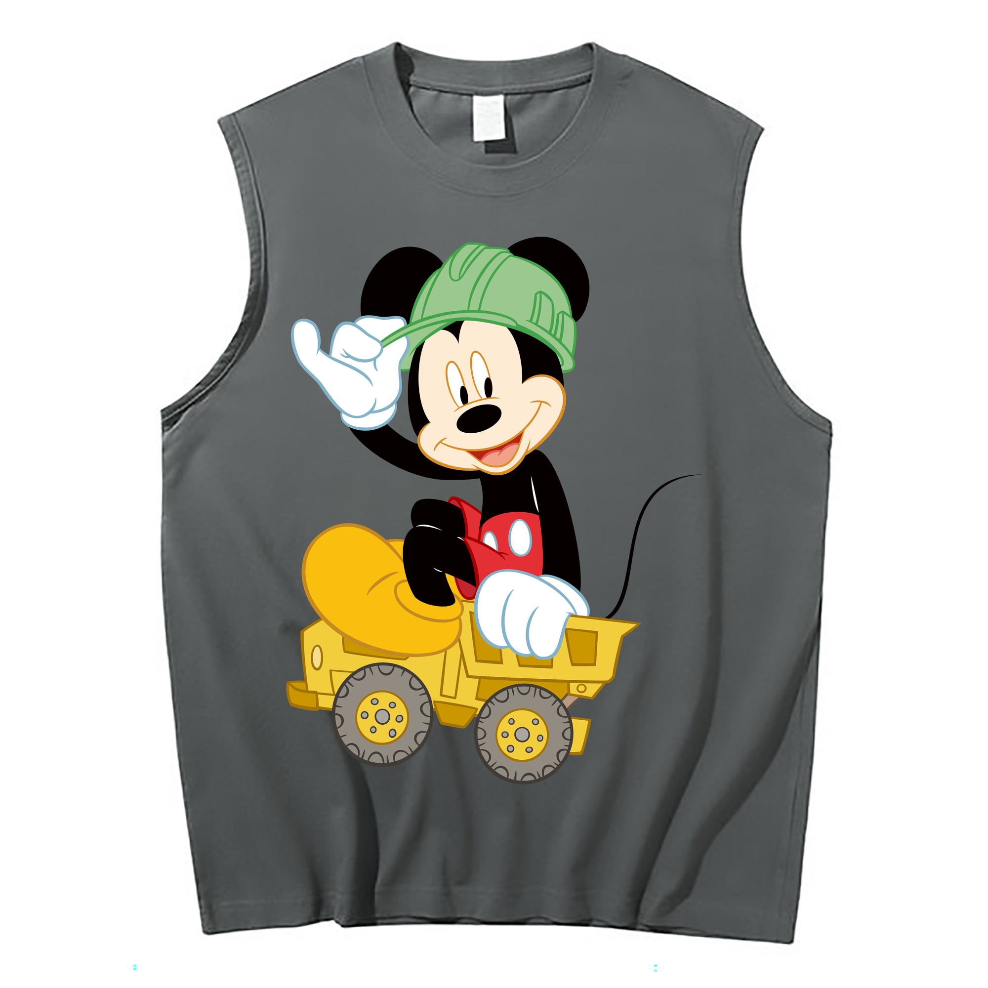 ミッキーマウス Mickey Mouse コットン100％タンクトップ（フロントプリント）